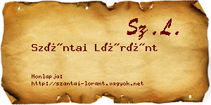 Szántai Lóránt névjegykártya