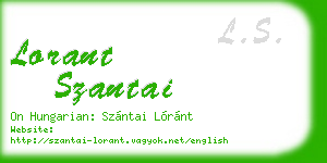 lorant szantai business card